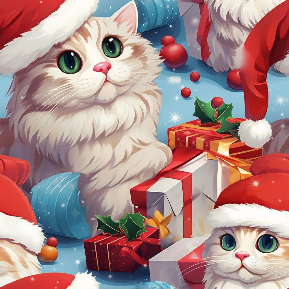 Christmas cat | Diamond Painting