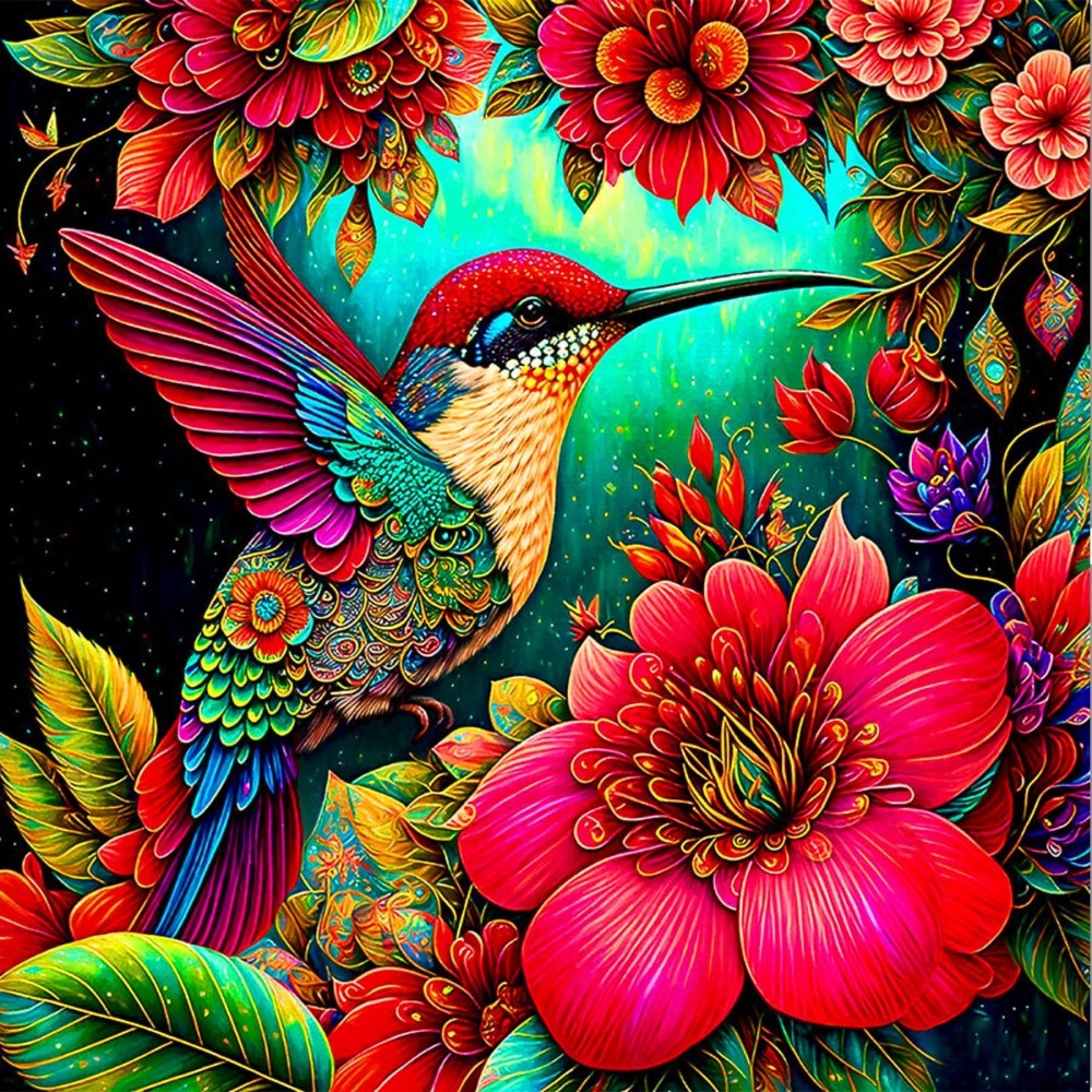 Birds and Flowers | Diamond Painting