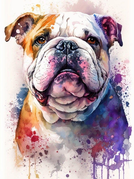 Dog English Bulldog | Diamond Painting