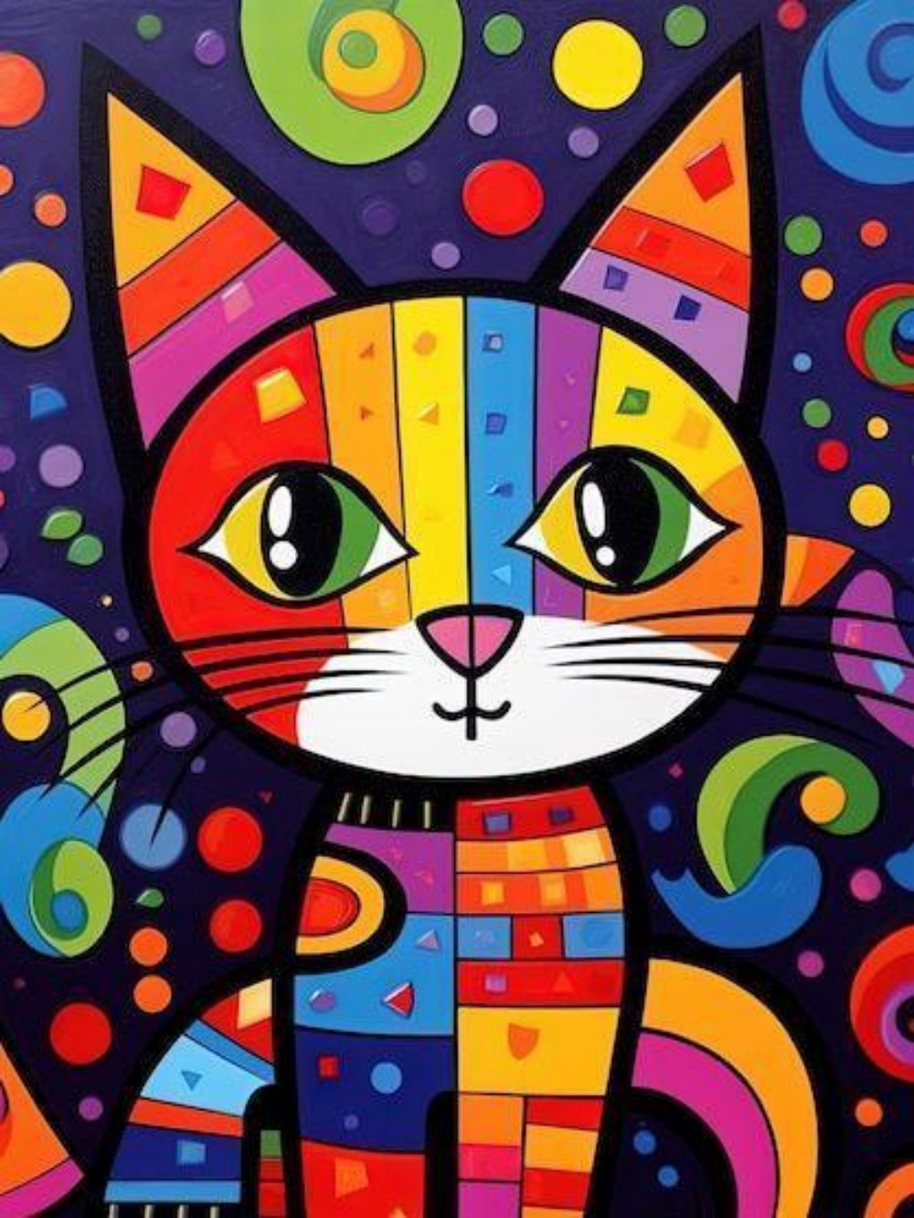 Colorful Cat | Diamond Painting