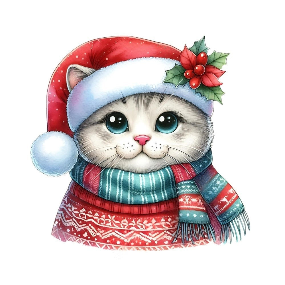 Christmas cat | Diamond Painting