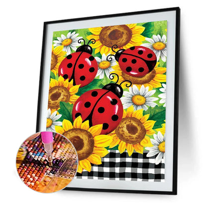 Ladybug Sunflower | Diamond Painting