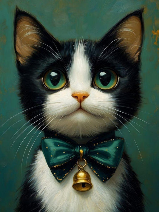 Tuxedo Cat  | Diamond Painting