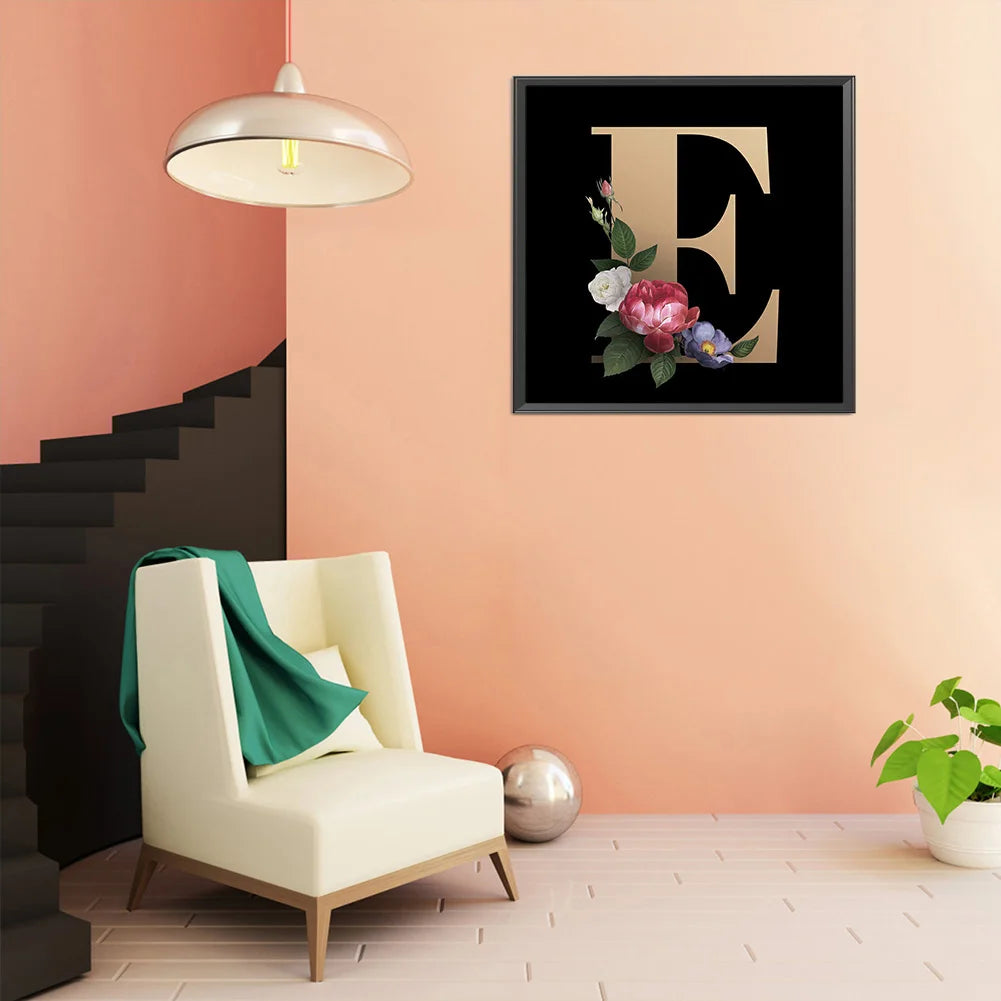 Letter Flower | Diamond Painting