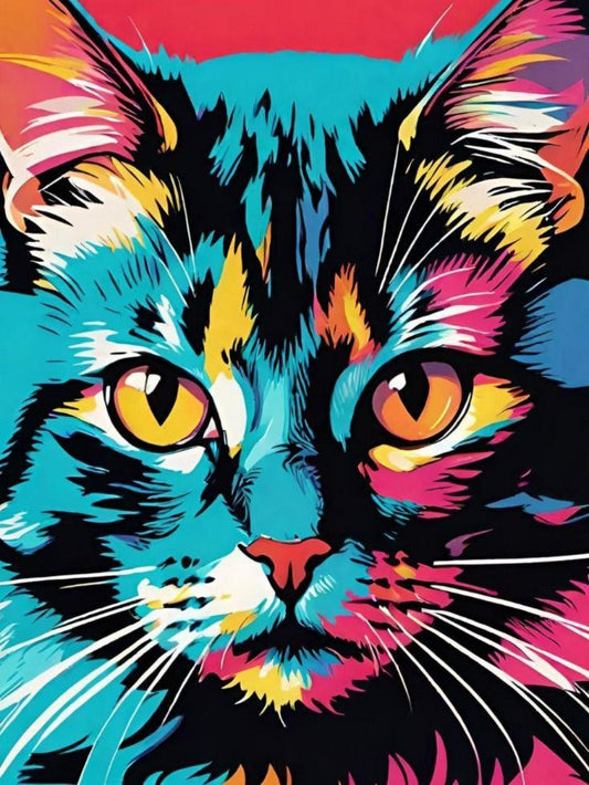 Colorful Cat | Diamond Painting