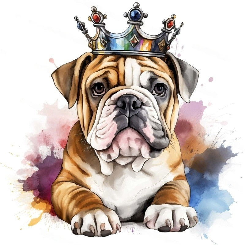 Dog English Bulldog | Diamond Painting