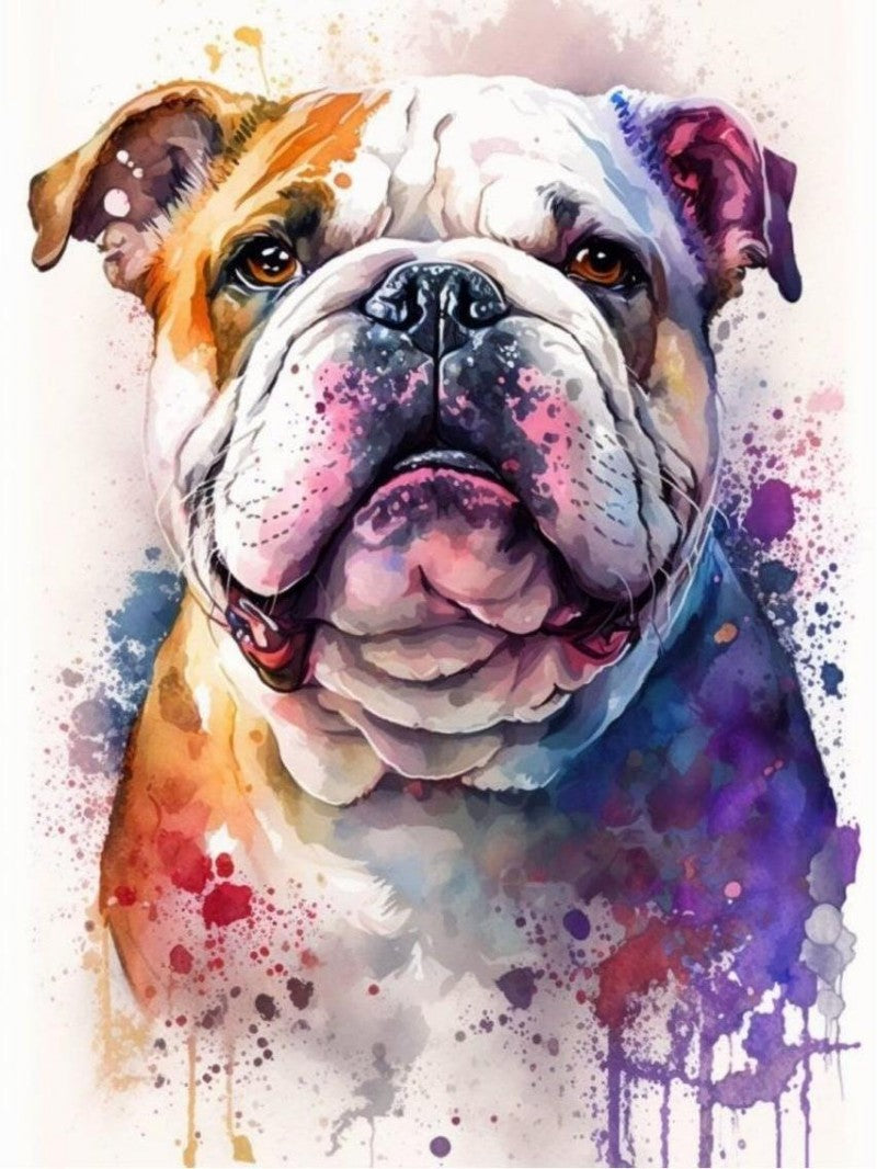 Dog English Bulldog | Diamond Painting