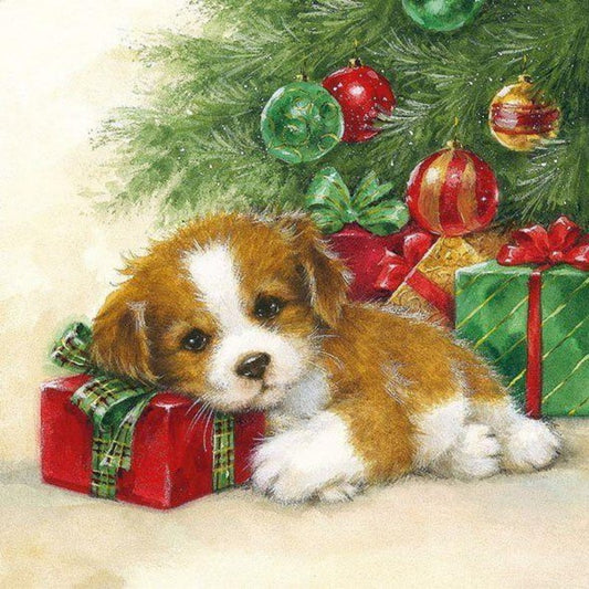 Christmas Dog | Diamond Painting