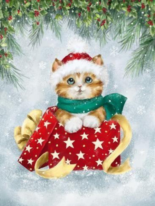 Christmas cat | Diamond Painting