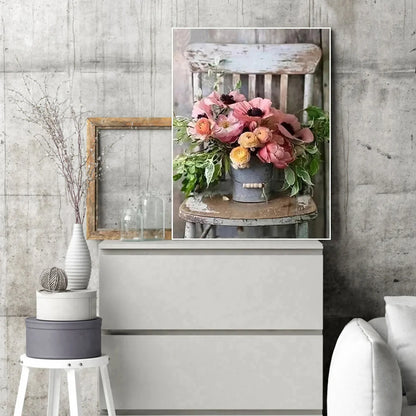 Flower In The Chair | Diamond Painting