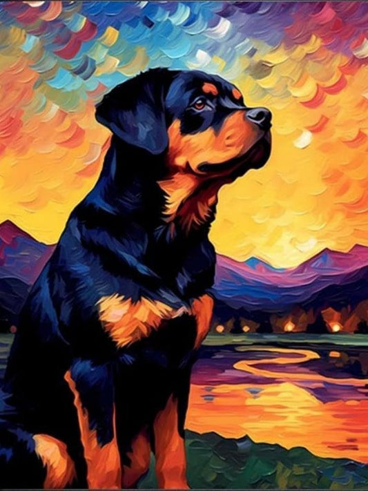 Rottweiler Dog | Diamond Painting