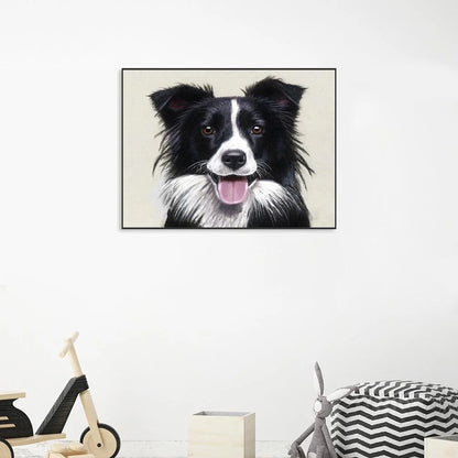 Black Dog Border Collie | Diamond Painting