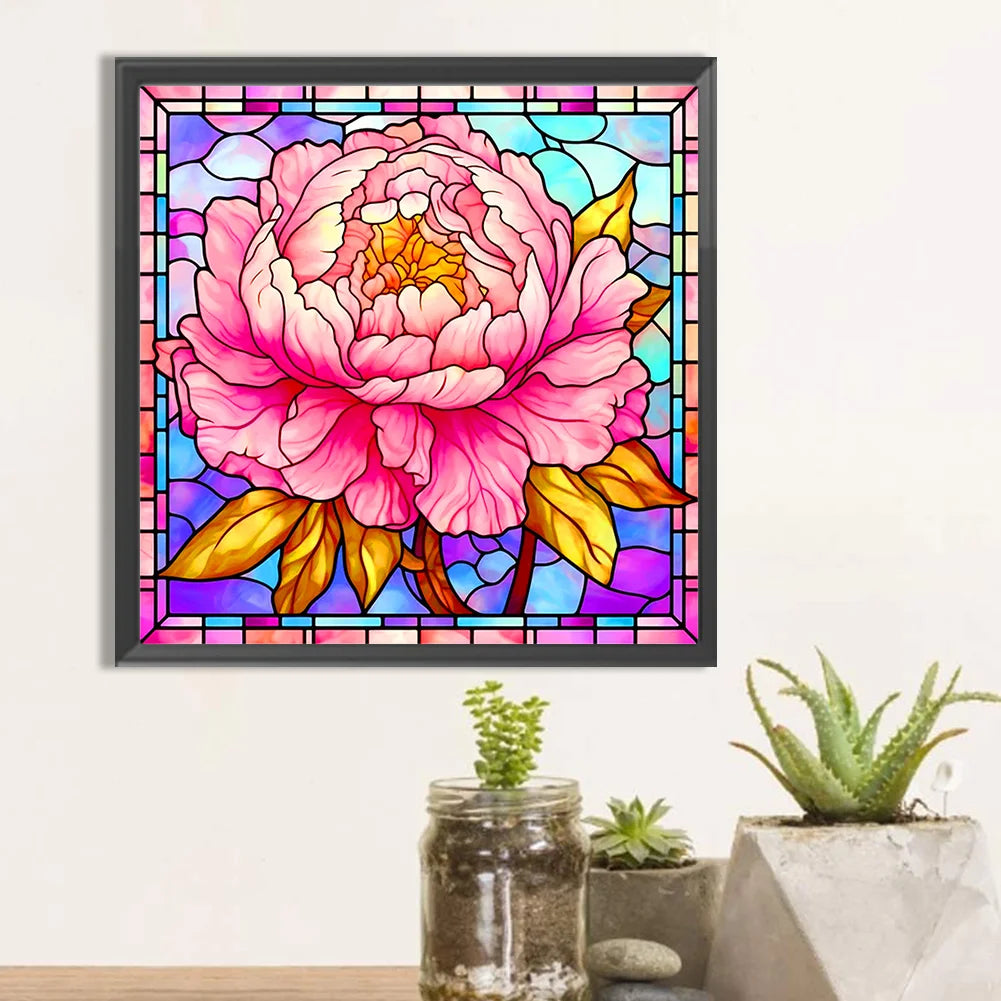 Glass Stained Flowers | Diamond Painting