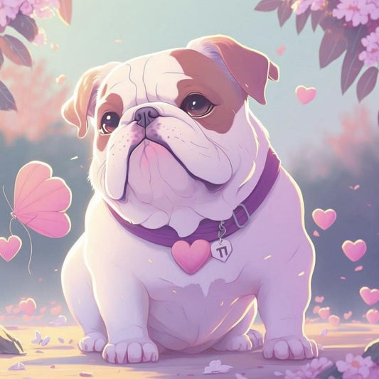 Dog English Bulldog | Diamond Painting