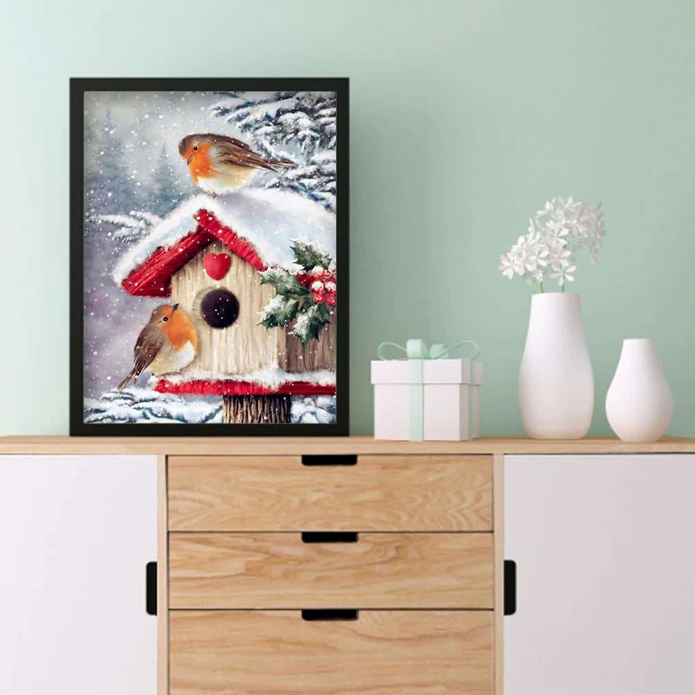 Christmas Robin Bird | Diamond Painting