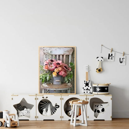 Flower In The Chair | Diamond Painting