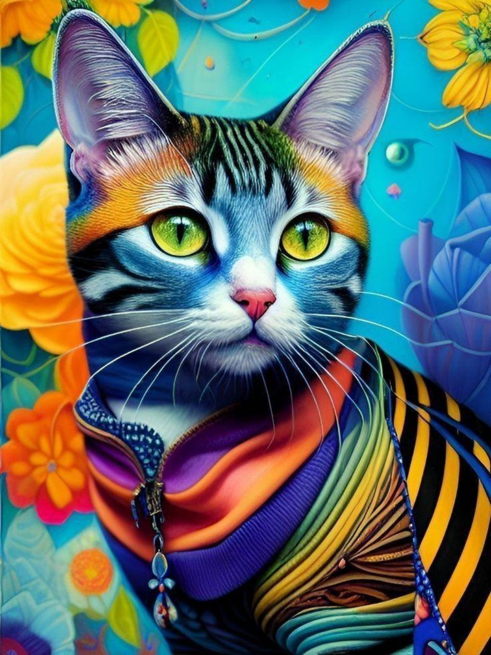 Colorful Cat | Diamond Painting