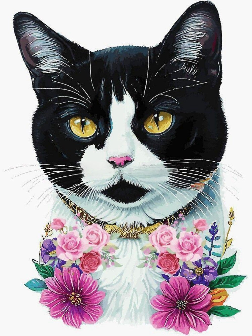 Tuxedo Cat  | Diamond Painting