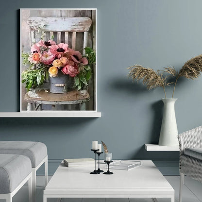 Flower In The Chair | Diamond Painting