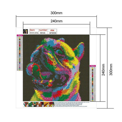 Colorful Dog French Bulldog | Diamond Painting