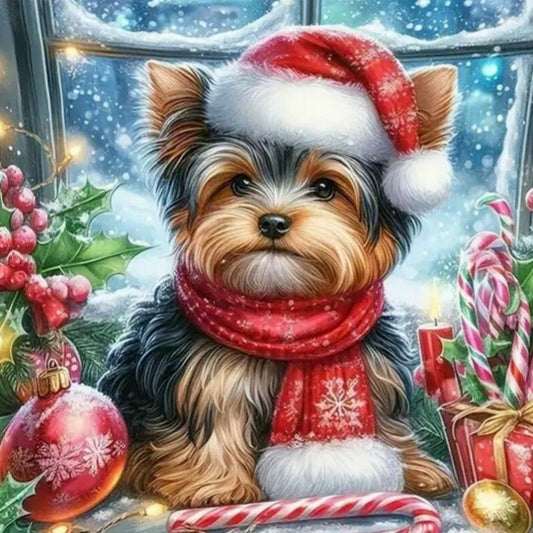 Christmas Dog | Diamond Painting