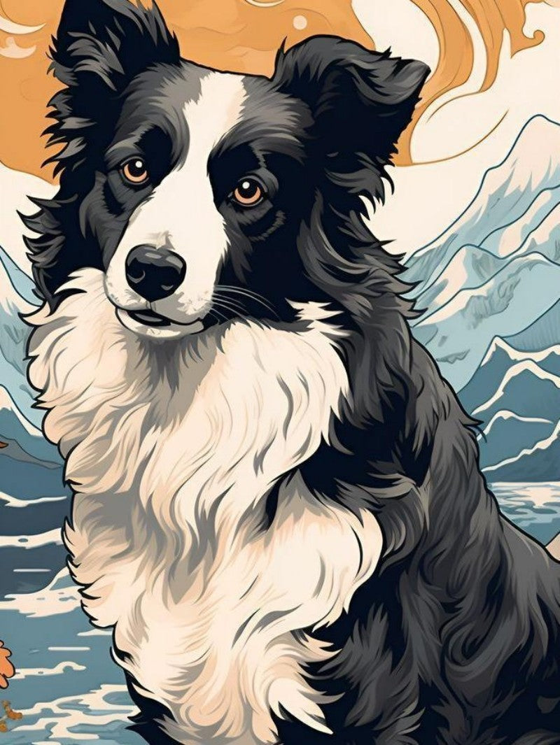 Dog Border Collie | Diamond Painting