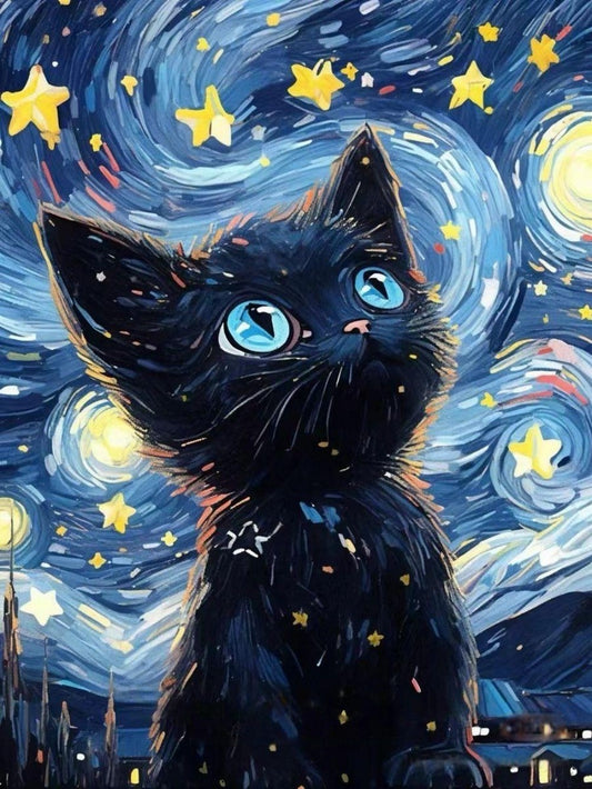 Midnight Cat | Diamond Painting