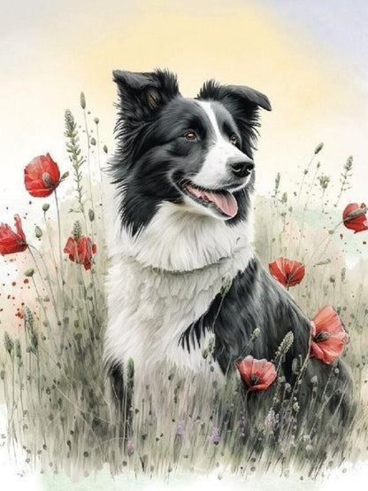 Dog Border Collie | Diamond Painting