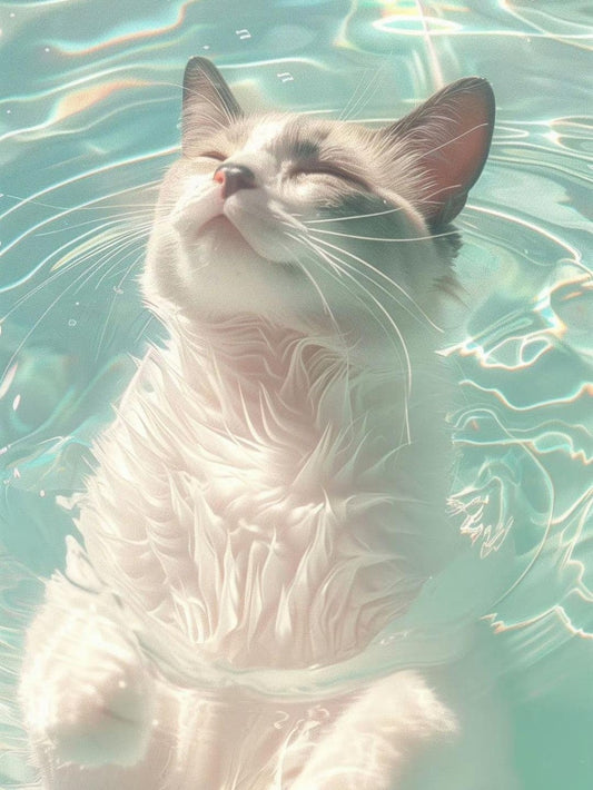 Pool Cat | Diamond Painting