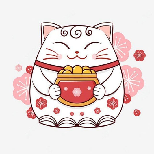 Bell Lucky Cat | Diamond Painting