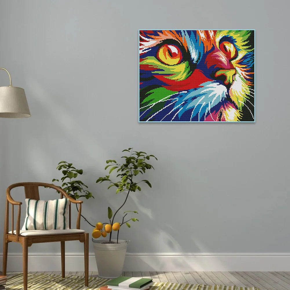 Colorful Cat | Diamond Painting