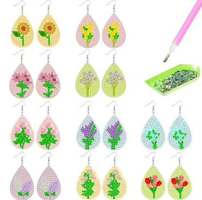 Diy Diamond Painting Earrings Set