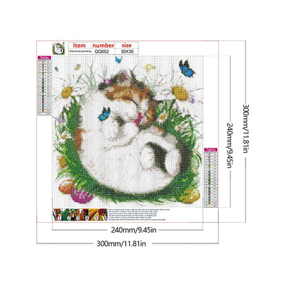 Cat with Butterfly | Diamond Painting