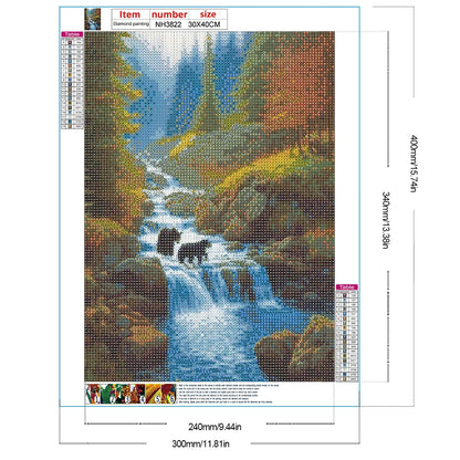 Bear Waterfall | Diamond Painting