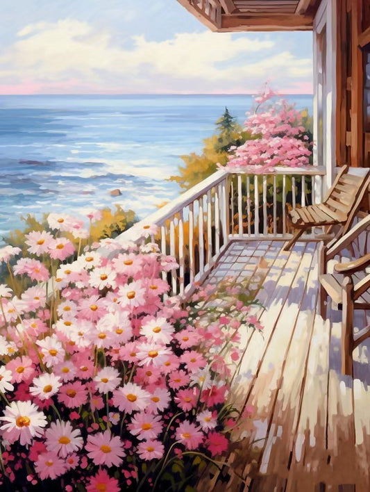 Beautiful Balcony | Cross Stitch Embroidery
