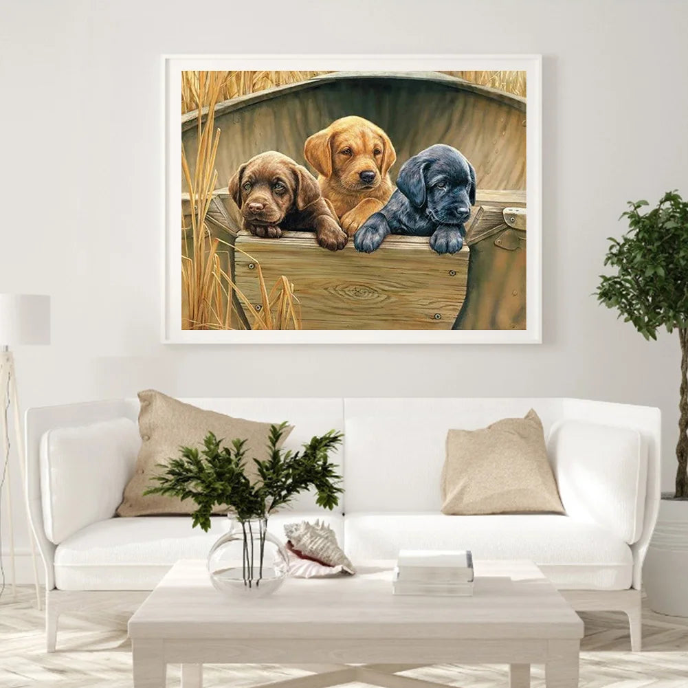 Black Chocolate Yellow Labrador | Diamond Painting