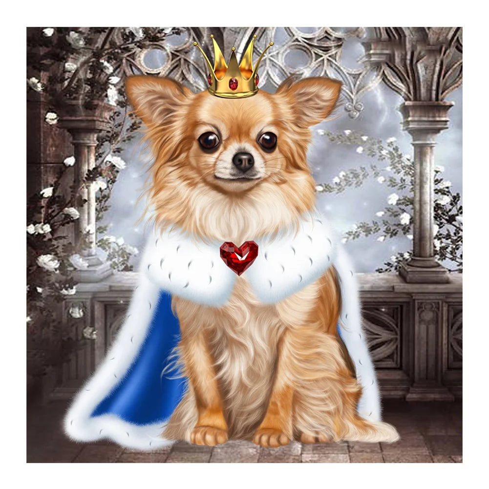Dog King Chihuahua | Cross Stitch Embroidery