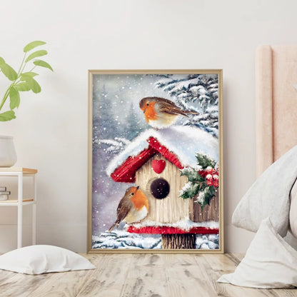 Christmas Robin Bird | Diamond Painting