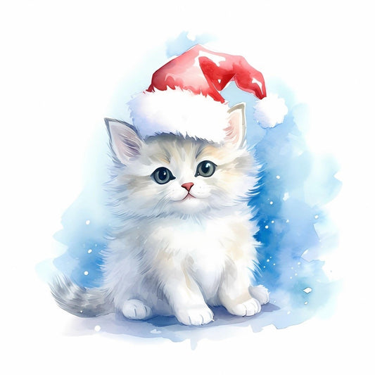 Christmas cat | Diamond Painting