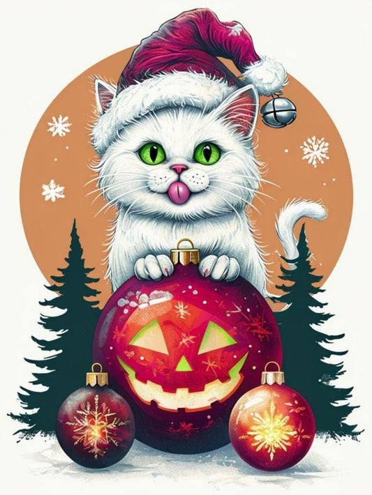 Christmas cat | Diamond Painting