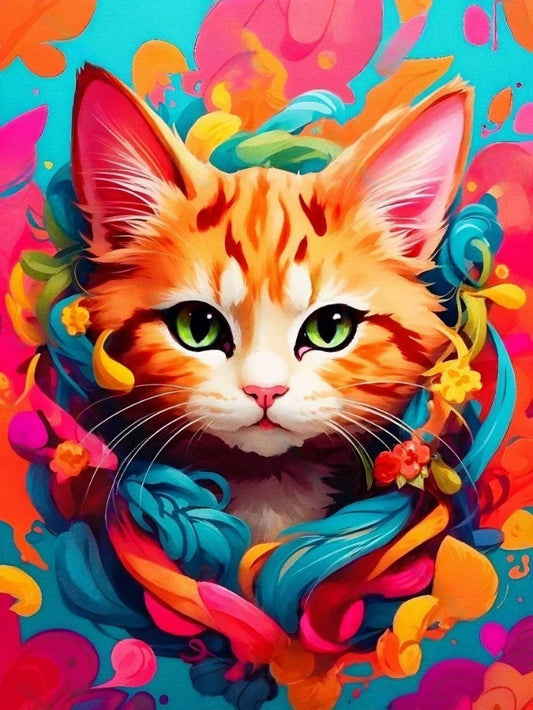 Colorful Cat | Diamond Painting