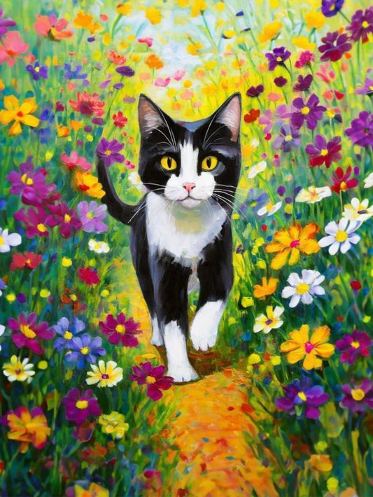 Tuxedo Cat  | Diamond Painting