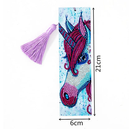 Diy Animal Diamond Painting Leather Bookmark