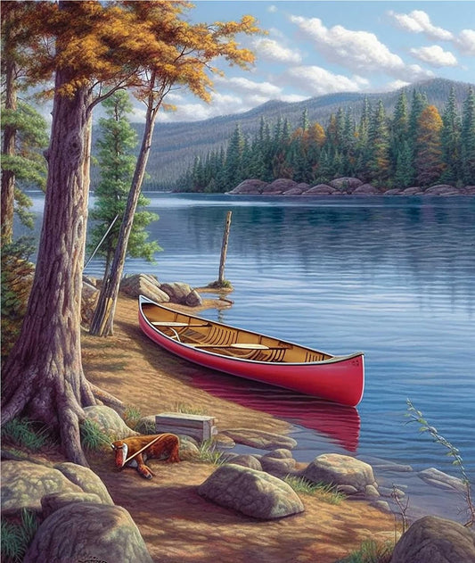 Boat On The Lake | Diamond Painting