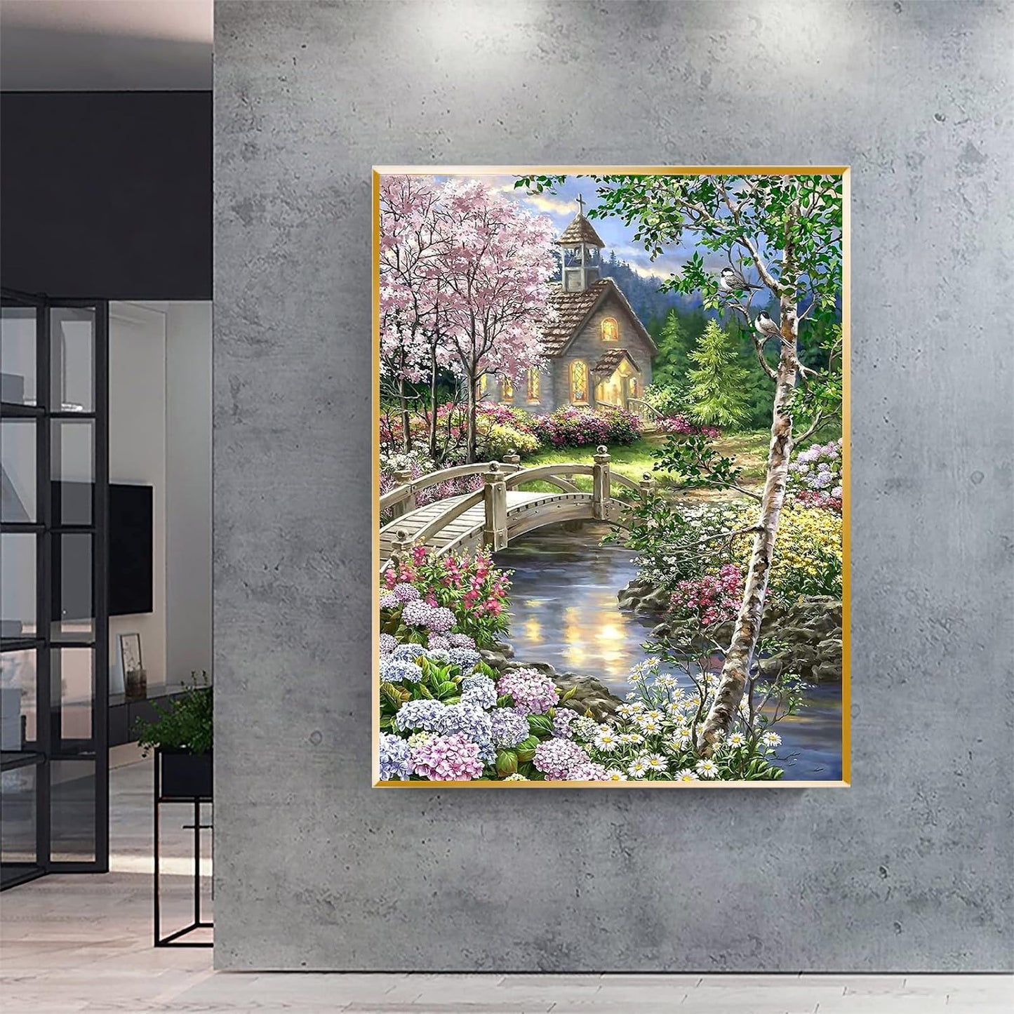 Small Bridge And Running Water | Diamond Painting