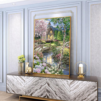 Small Bridge And Running Water | Diamond Painting