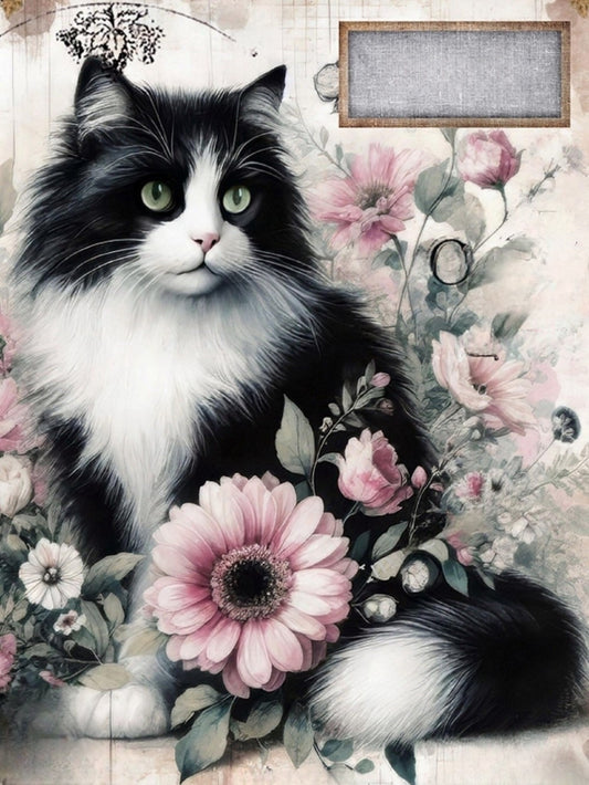 Tuxedo Cat  | Diamond Painting