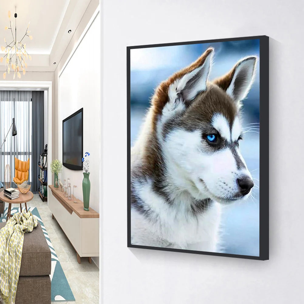 White Dog Husky | Diamond Painting