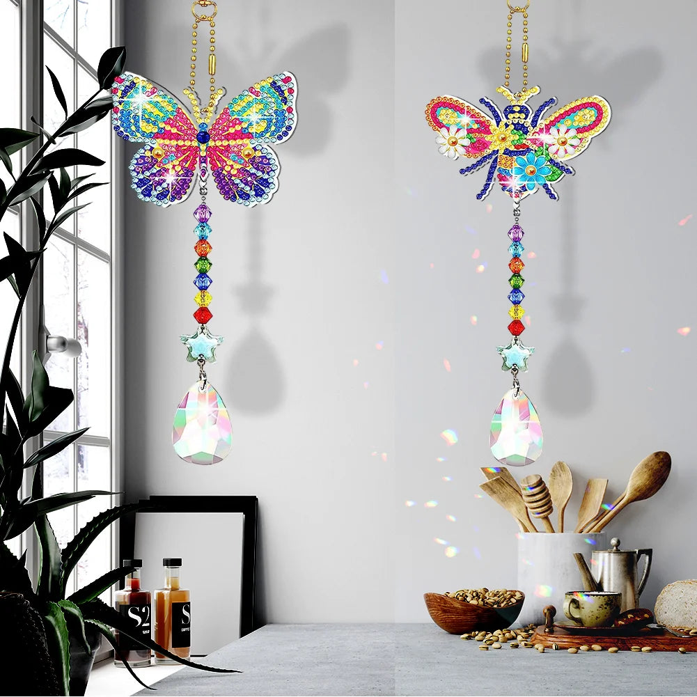 2pcs/set Diy Diamond Painting Wind Chime