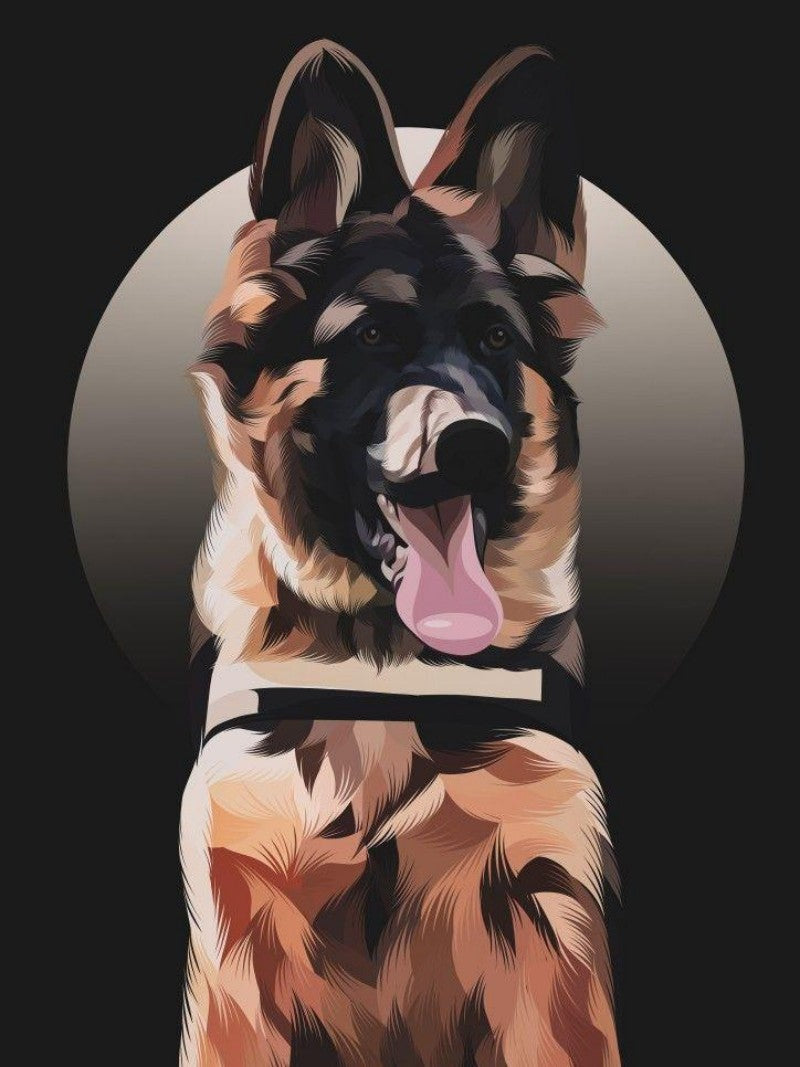 Dog German Shepherd | Diamond Painting